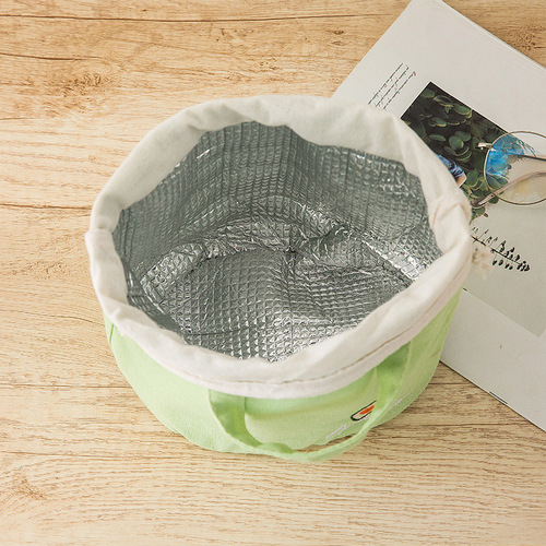 Insulated bag with aluminum foil, thickened, warm rice box cover, fresh, lunch bag, meal packaging box bag, handbag