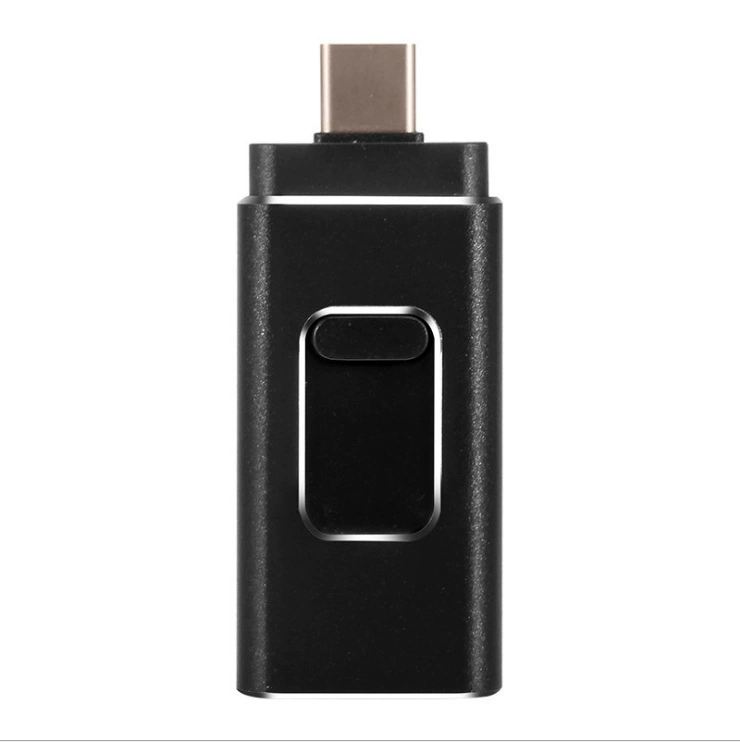Совместимый металлический высокоскоростной USB-флеш-накопитель для мобильного телефона, Android, 32ГБ, три в одном, 64ГБ, (торговля через границу)