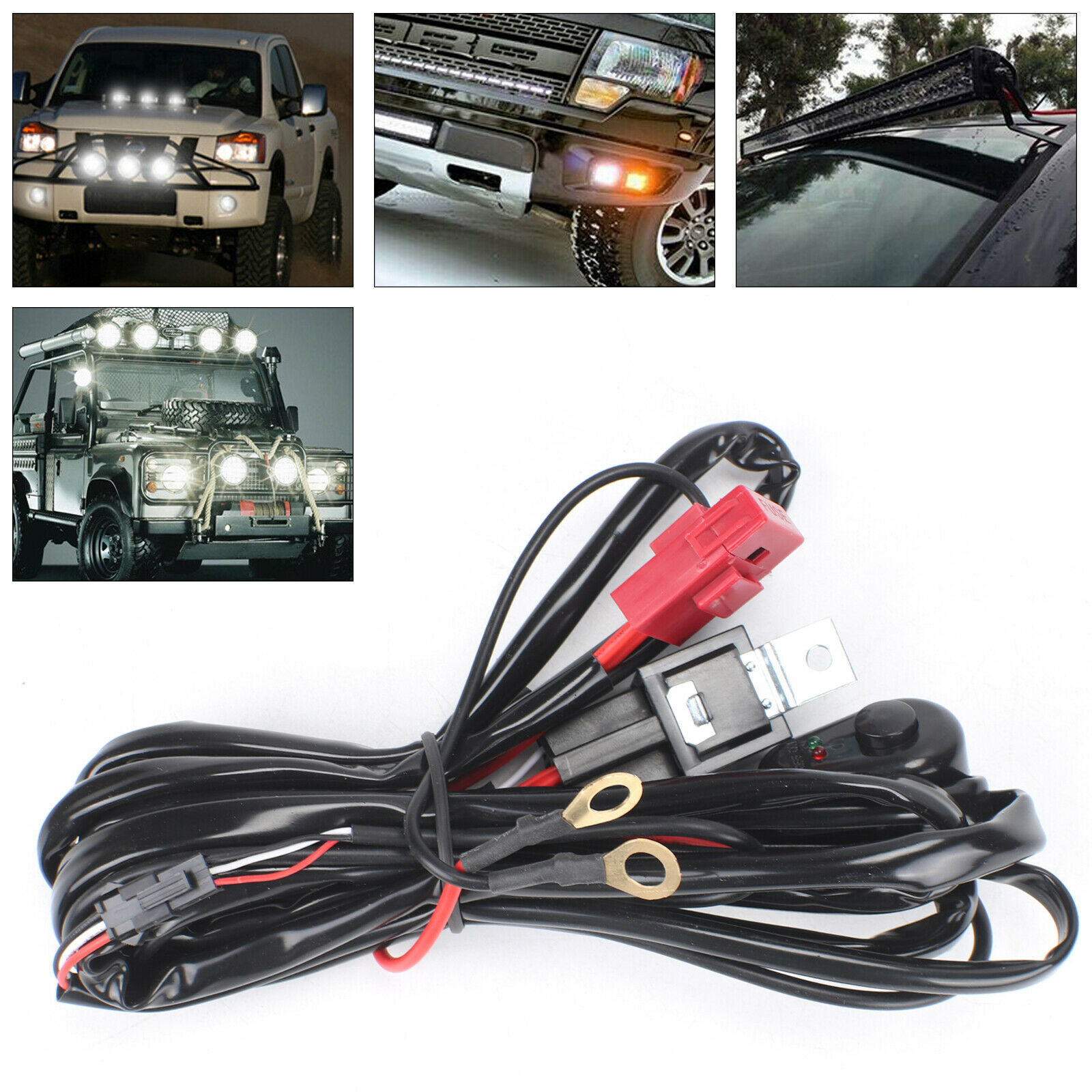 Fábrica al por mayor luz de tira arnés de cableado del interruptor LED luz de trabajo proyector arnés de cableado HID off-road arnés de cableado del interruptor de alta potencia