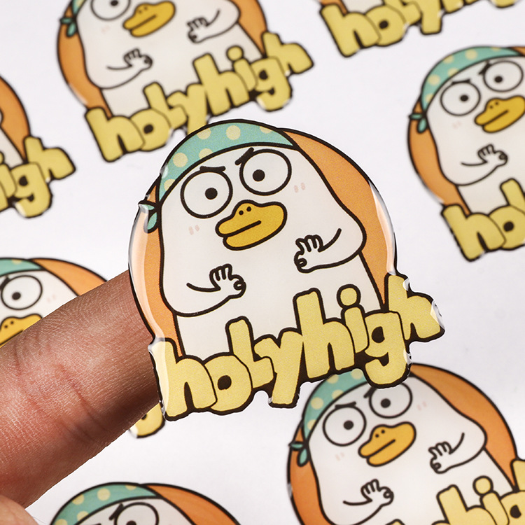 厂家卡通水晶滴胶 创意彩色滴塑不干胶 水晶滴胶logo防水软胶