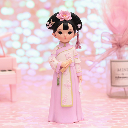 Court-style resin doll girl craftwork girlish cute Gege room decoration small ornament birthday gift