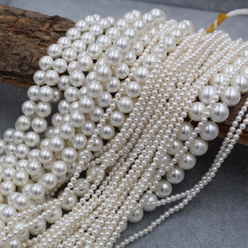 white beads