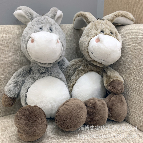 Plush toy doll donkey cartoon animal mascot cute little donkey consignment plush doll animal