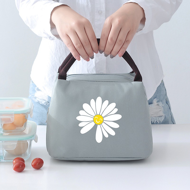 Transfronteriza Daisy estudiante caja de almuerzo bolsa de dibujos animados papel de aluminio bolsa de aislamiento bolsa de picnic niños almuerzo bolsa de hielo