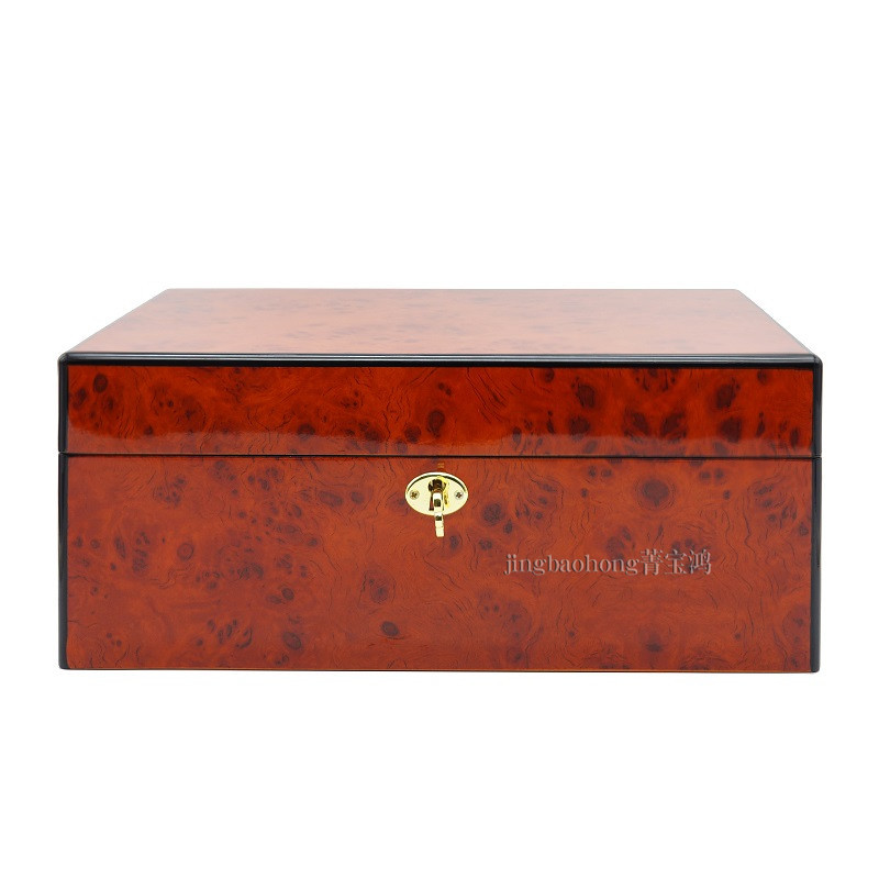 高档烤漆木盒双层珠宝收纳箱家用首饰箱戒指项链手镯手链收纳盒