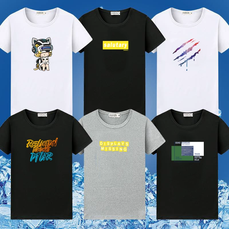 2022 летняя новая футболка с короткими рукавами, мужская повседневная Красивая Мужская футболка с круглым вырезом и рукавами до локтя, свободная Базовая рубашка