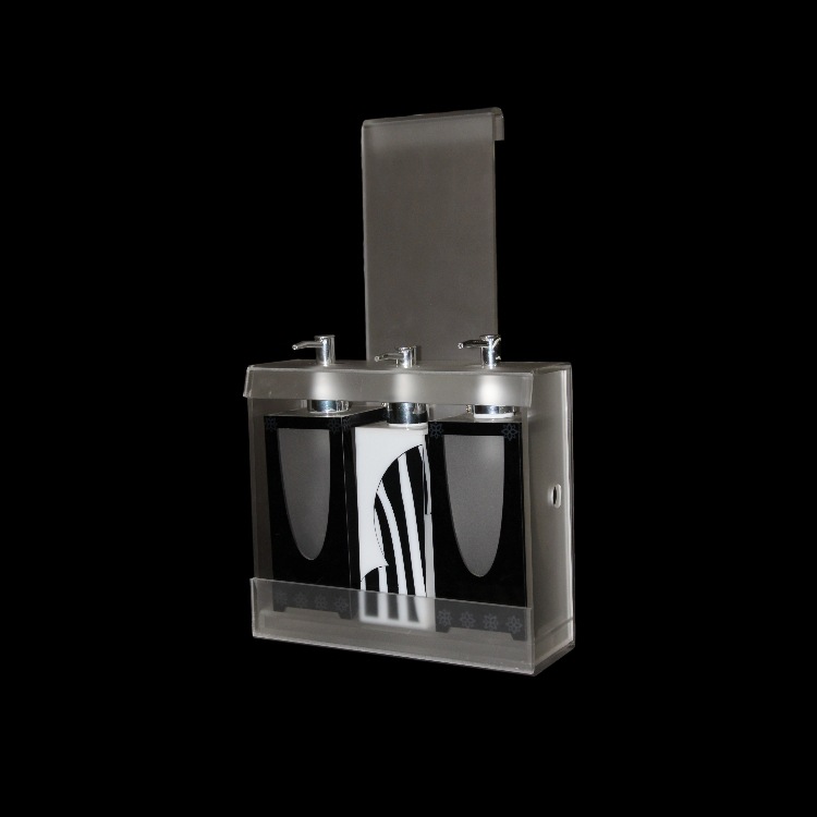 酒店卫浴瓶架 亚克力陈列架 酒店用品制作厂家 收纳盒 茶叶盒杯架