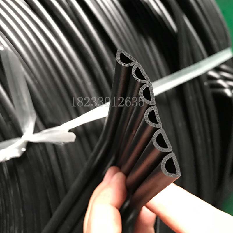 三元乙丙阻燃D型密封条发泡密封条海绵背胶自粘型木门胶条