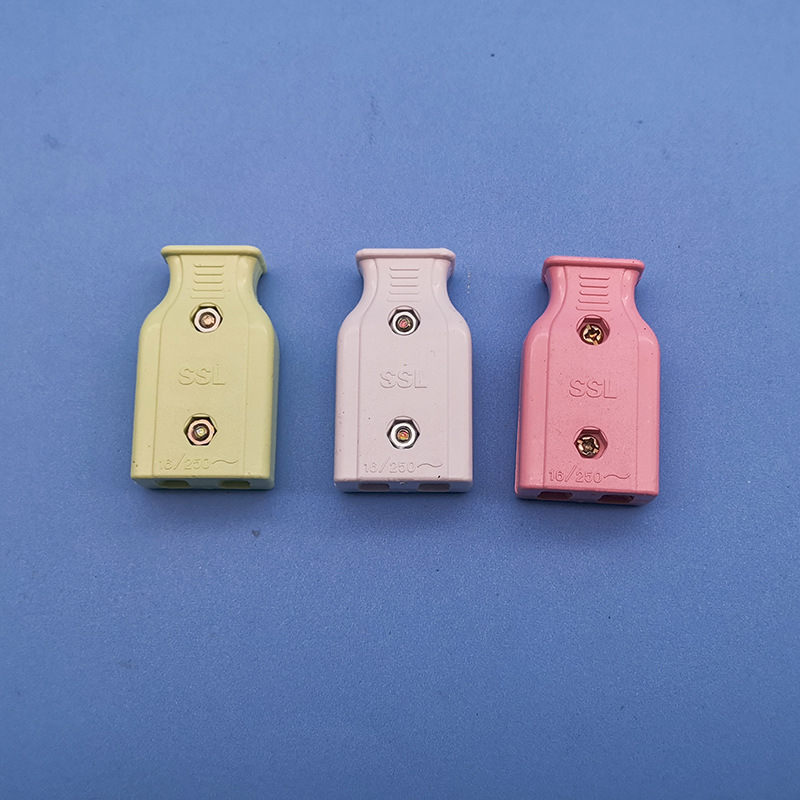 Monitoring two-hole female plug extension conversion wiring plug two-hole female socket 946 high-power two-pole socket