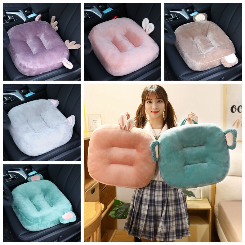 卡通动物学车练车增高座椅垫科目二科目三考试用汽车加厚毛绒坐垫|ms