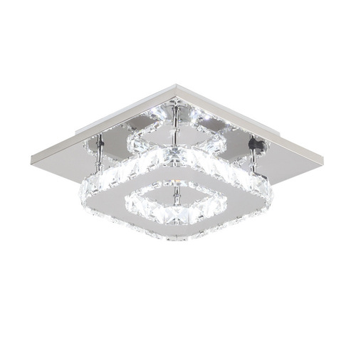 Cross-border LED crystal ceiling lamp, square aisle lamp, corridor entrance lighting, modern simple balcony entry lamp
