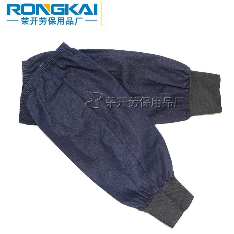 Denim long wear-resistant sleeves, on elastic band, increased thickness, wholesale