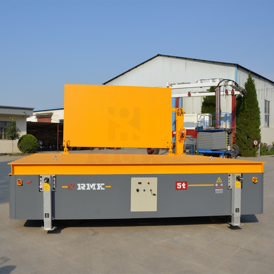 电动剪叉式搬运车 无轨平板运输车 5t无轨胶轮车