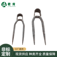 厂家批发锻打农用工具四齿方扁耙头尖头两齿耙头工地耙头高碳钢