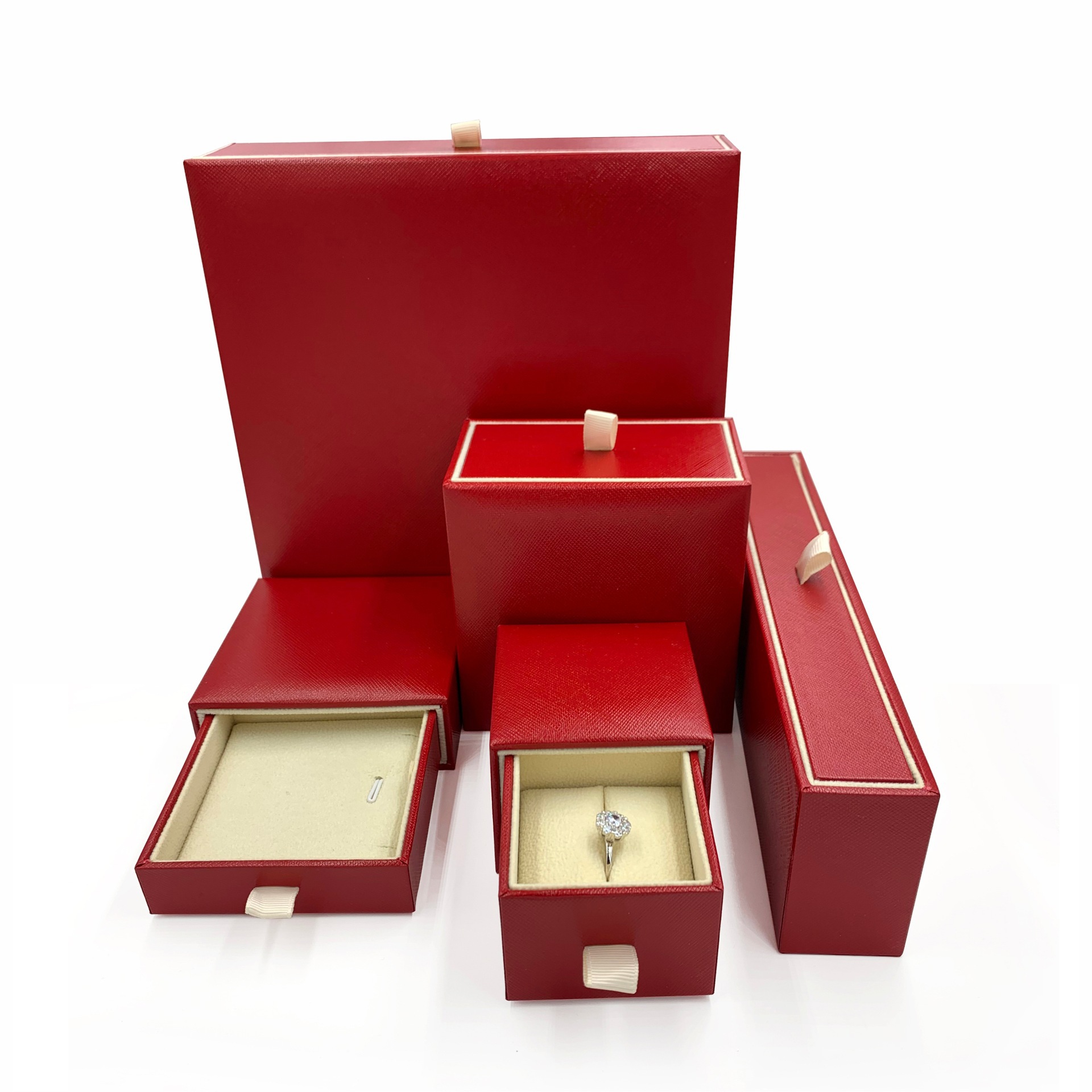 新款时尚简约吊坠手表珠宝首饰包装盒创意抽屉首饰盒戒指盒logo