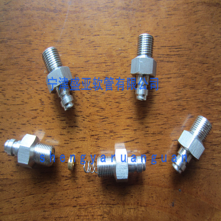 现货8mm不锈钢快速公接头螺纹M10*1304材质耐腐蚀耐水解气动
