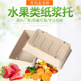 果蔬类纸浆托环保可降解纸托草莓纸塑盒一次性防潮盒透气防潮