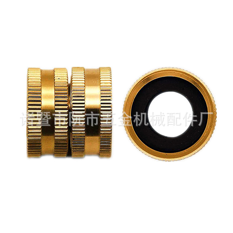 跨境产品3/4英寸黄铜转接头 双向内螺纹旋转接头 花园软管适配器