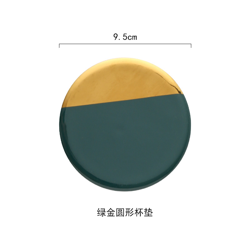 Nórdico ins marblado montaña creativa cerámica galvanoplastia mármol montaña con bandeja de té estera de corcho