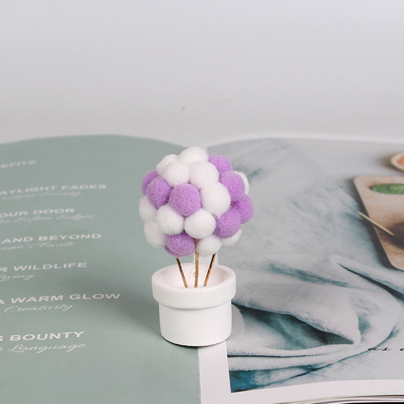 Perfume de automóvil adornos mini maceta de flores voladores de cabina globos montados en automóviles chicas corazón bola peluche adornos lindos decoración creativa
