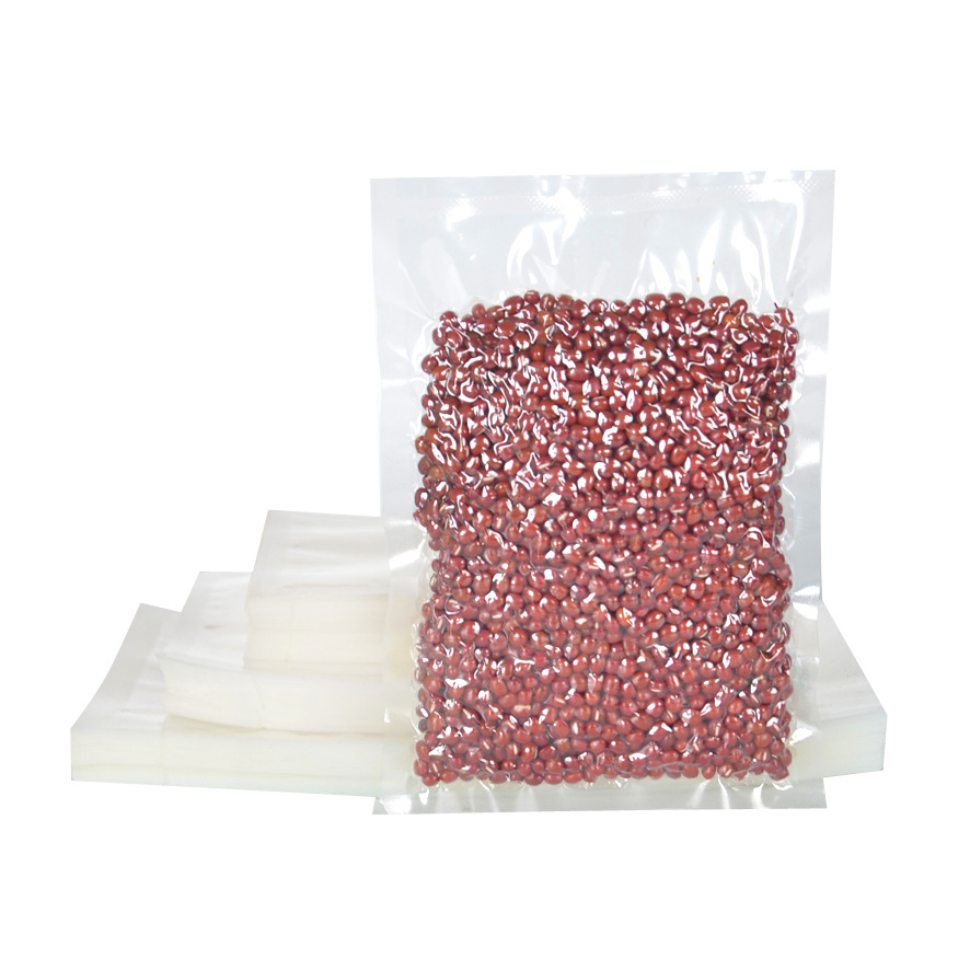 Bolsa de vacío de alimentos comercial transparente bolsa brillante bolsa de compresión sellada de nylon bolsa de envasado al vacío de plástico fresco al por mayor