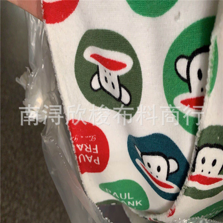 直销 印花卡通不倒绒 库存卡通面料超柔绒布 保暖服饰专用