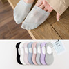 Thin ship socks female hollow mesh eye invisible socks pure cotton light -mouth socks silicone non -slip pure color female sock wholesale