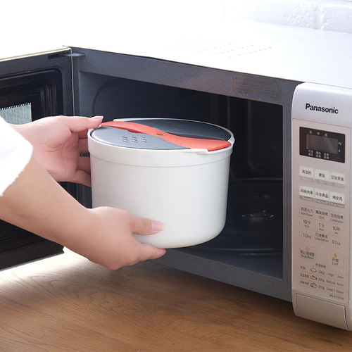 Kitchen supplies microwave oven special utensils steamed rice cooker double-layer hot soup cooking rice box heating steamer pot steamed rice box