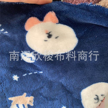 热销推荐 精品库存针织面料印花珊瑚绒 超细法兰绒印花绒布