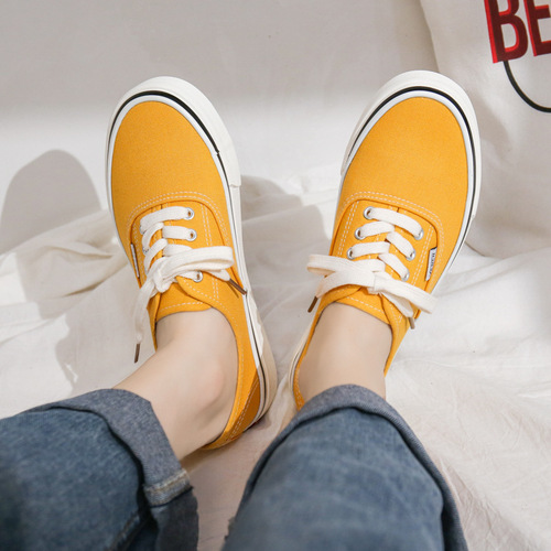 Douchuan solid color casual canvas shoes women's shoes spring Korean style trendy couple sports skateboard shoes student shoes wholesale