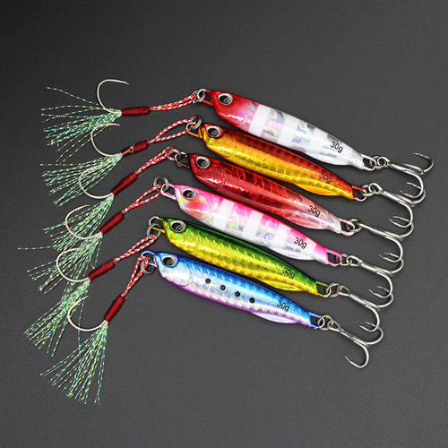 Lua bait luminous falling iron plate Lua lead fish sequins small iron plate long duo bare piece wholesale bare plate long shot