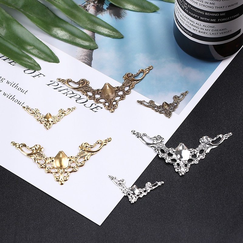 DIY jewelry accessories triangle trim -plated flower piece…
