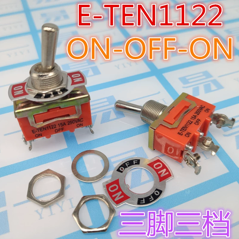 Кнопочный переключатель E-TEN-1122 тумблер трехножный трехступенчатый Кулисный рычаг переключатель качающейся головки ВКЛ-ВЫКЛ-ВКЛ