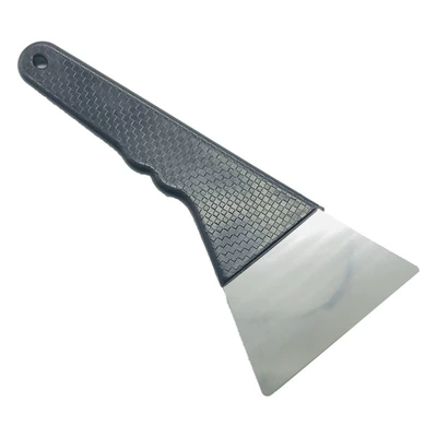 Finishing tool automobile film scraper stainless steel scraper long handle steel scraping and ironing film plug edge ironing iron scraper (Car cleaning tools) - long-handle-steel-scraping