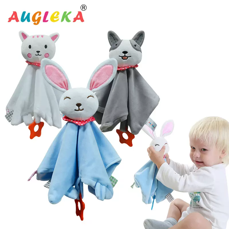 婴儿安抚兔子玩偶多功能安抚巾宝宝口水巾猴子手偶婴儿安抚巾