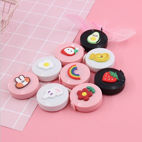 Korean version fresh and cute tape measure cartoon retractable portable mini clothing waist chest hip circumference ruler