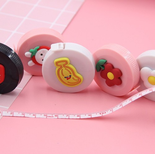 Korean version fresh and cute tape measure cartoon retractable portable mini clothing waist chest hip circumference ruler