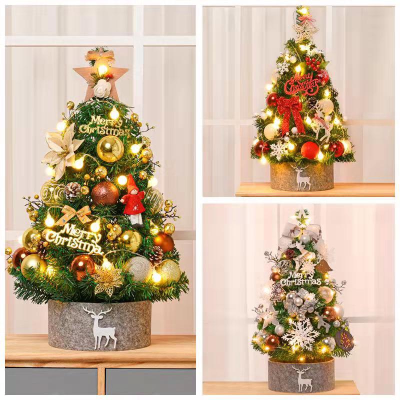 Transfronteriza nuevo pequeño paquete de árbol de Navidad creativo mini 60/90cm de lujo cifrado decoraciones de Navidad DIY