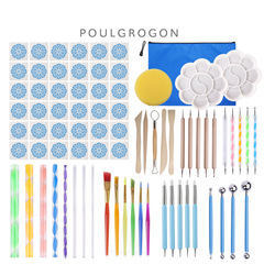 Cross-border DIY creative mandala dot painting tool set with 74 pieces