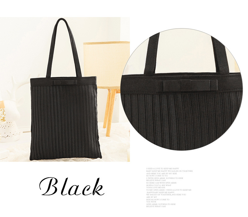 Cuiying estilo japonés de las mujeres bolso de hombro de satén de gran capacidad bolsa de mano a rayas bolsa de regalo B5556