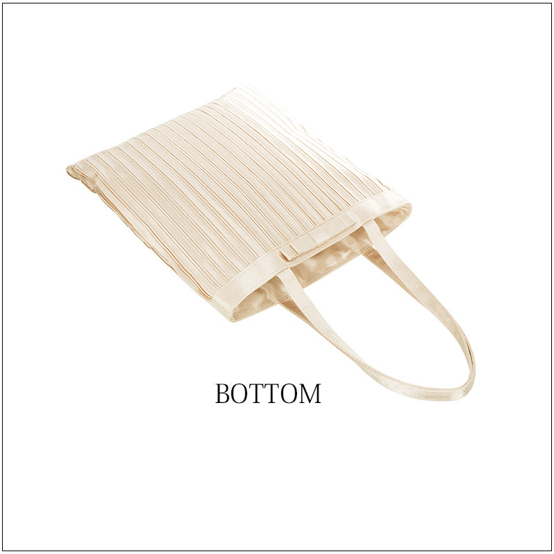 Cuiying estilo japonés de las mujeres bolso de hombro de satén de gran capacidad bolsa de mano a rayas bolsa de regalo B5556