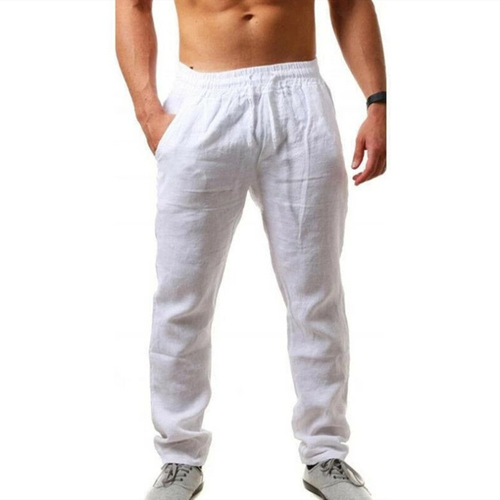2020 Amazon Wish AliExpress European and American Summer Men's Hip-Hop Breathable Cotton-Linen Loose Casual Sports Long Pants
