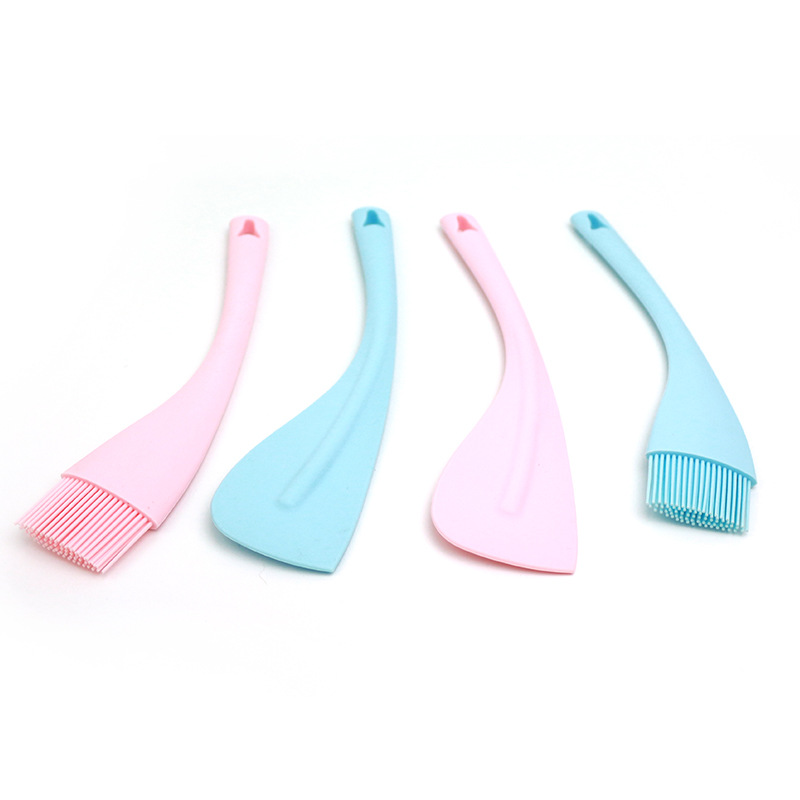 Creativa silicona integrada raspador herramienta de cocina Cepillo de aceite de hornear cepillo de aceite crema cepillo de silicona raspador de silicona