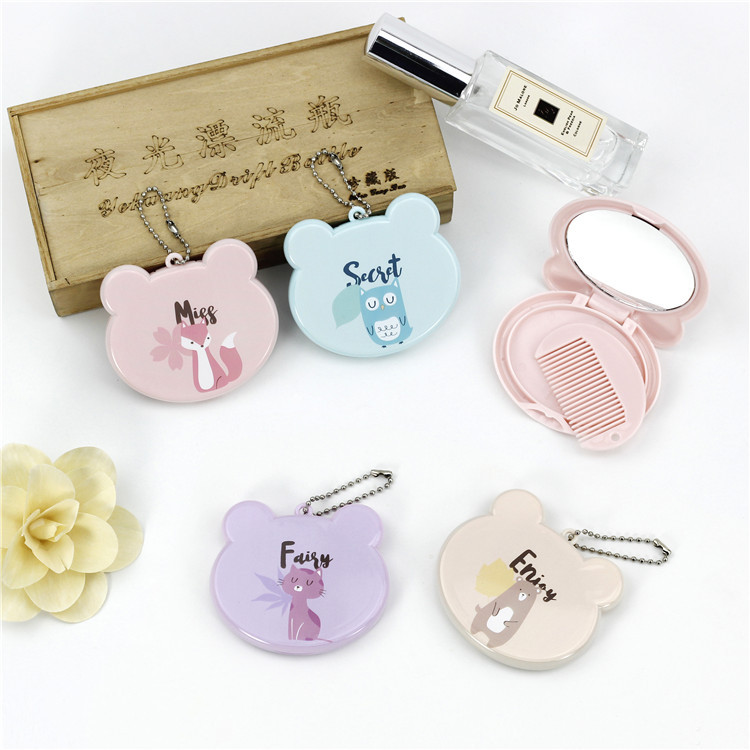 N3531 Bear Head espejo peine traje Belleza Espejo peine del pelo Yiwu 2 yuanes dos yuanes