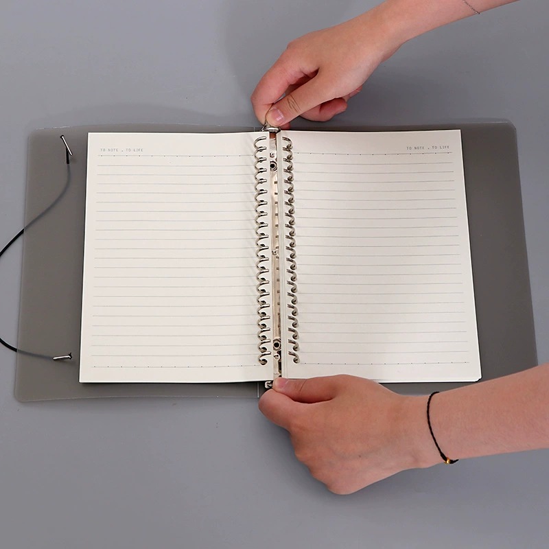 Refillable PP Cover Notebook Binder, Metal Clip Binder, A5/B5, 60 Sheets Options