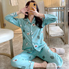 Cartoon set, cardigan, long-sleeve, trousers, pijama, autumn, wholesale