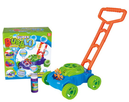 Cross-border Amazon hand-pushed bubble machine electric bubble weed trimming machine parent-child outdoor children's tank car toy