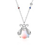 Summer genuine fresh accessory, advanced necklace, 925 sample silver, high-quality style