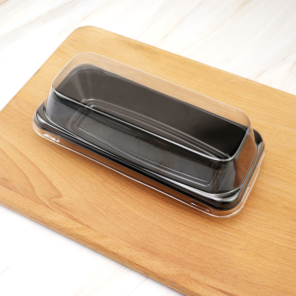 Caja de embalaje de pastel de toalla, caja de embalaje de sándwiches coreanos, caja de plástico transparente rectangular para el exterior image 2