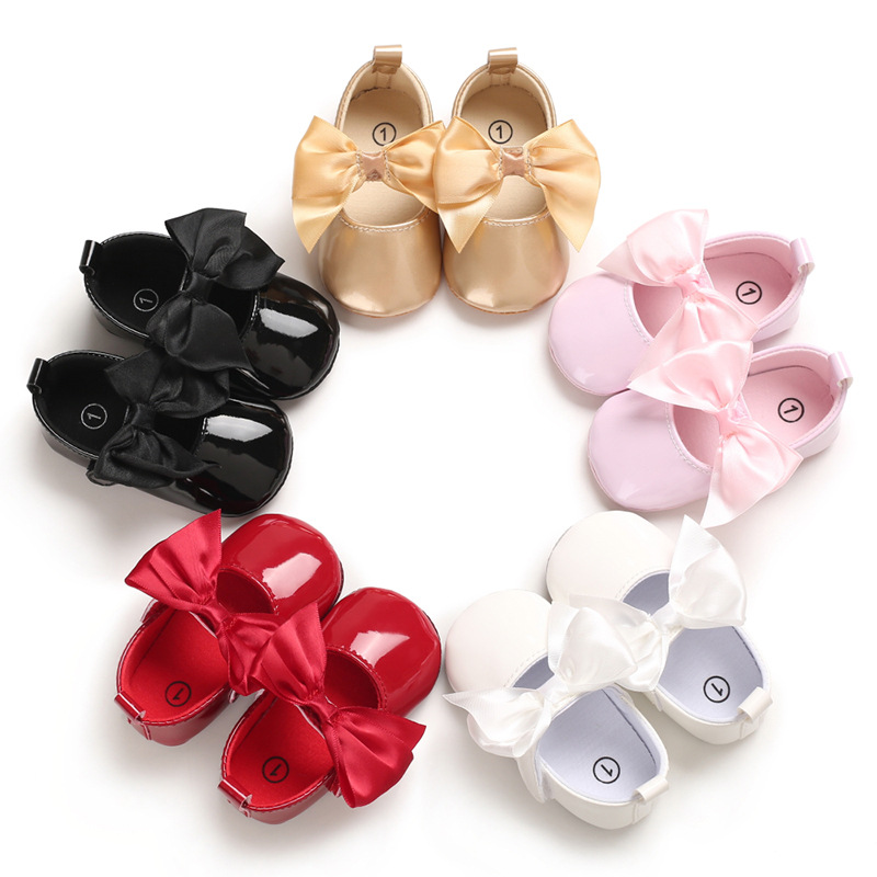 Zapatos de primavera y otoño para niños pequeños para 0-1 años de edad zapatos de bebé de suela suave zapatos de princesa a juego